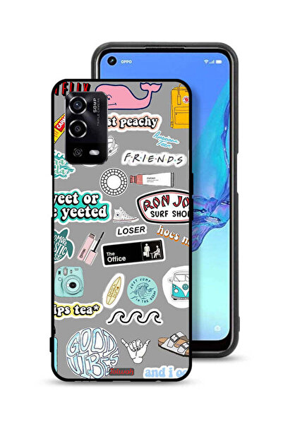 Tolwak غطاء حماية لهاتف Oppo A55 4G بملصقات Good Vibes
