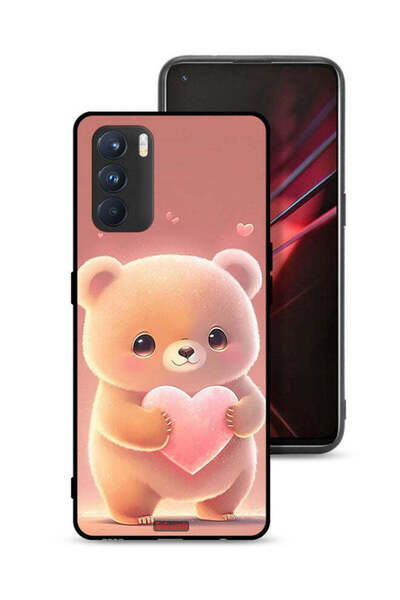 Tolwak غطاء حماية Oppo K9 Pro على شكل باندا صغير لطيف يحمل قلبًا