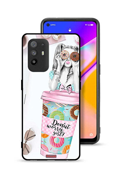 Tolwak غطاء حماية لهاتف Oppo F19 Pro Plus 5G - فتاة القلق دونات