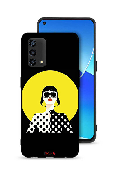 Tolwak Oppo A95 4G Protective Case Cover Stylish Girl Art