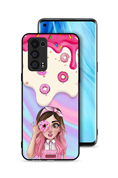 Tolwak غطاء حماية لهاتف Oppo Reno6 Pro Plus 5G يحمل صورة دونات