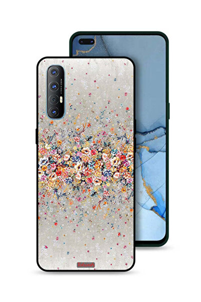 Tolwak غطاء حماية لهاتف Oppo Reno3 Pro 4G بنقشة زهور صغيرة وفن تجريدي