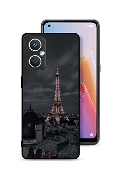 Tolwak جراب حماية لهاتف Oppo A96 5G (الصين) بتصميم برج إيفل في الليل