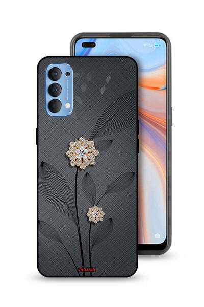 Tolwak غطاء حماية لهاتف Oppo Reno4 4G بنقشة زهور ماسية