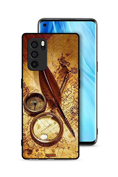 Tolwak غطاء حماية لهاتف Oppo Reno6 Pro 5G بتصميم بوصلة عتيقة