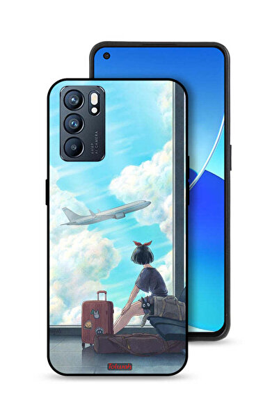 Tolwak غطاء حماية لهاتف Oppo Reno6 5G بتصميم فن السفر