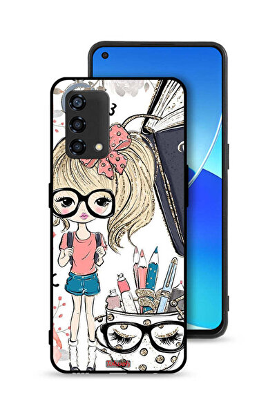 Tolwak Oppo A95 4G Protective Case Cover Unicorn Girl Art