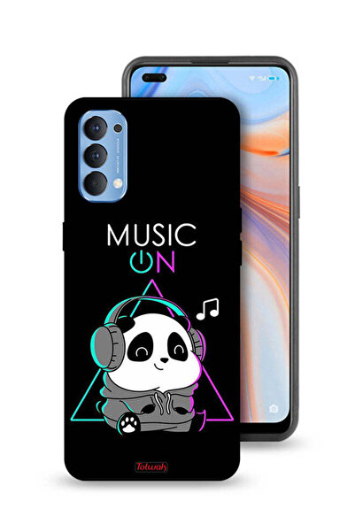 Tolwak غطاء حماية لهاتف Oppo Reno4 4G بطبعة موسيقى الباندا