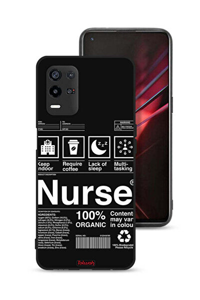 Tolwak غطاء حماية لهاتف Oppo K9x مع ملصق ممرضة