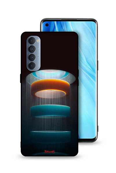 Tolwak غطاء حماية لهاتف Oppo Reno4 Pro 4G بنمط حلقات فنية