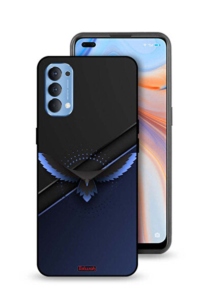 Tolwak غطاء حماية Oppo Reno4 4G بتصميم نسر فني تجريدي رقمي