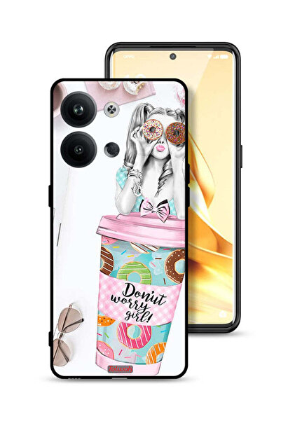 Tolwak غطاء حماية لهاتف Oppo Reno9 Pro 5G - فتاة القلق دونات