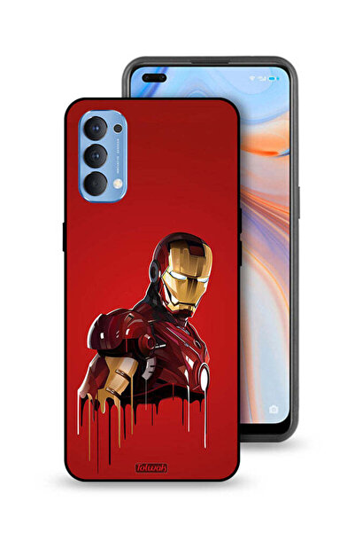 Tolwak غطاء حماية لهاتف Oppo Reno4 4G برسومات الرجل الحديدي