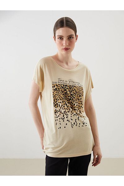 LC Waikiki New Season Crew Neck Printed Women's T-Shirt - S5Kr15Z8
