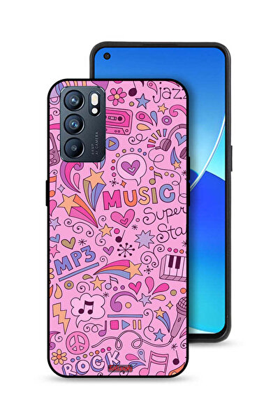 Tolwak غطاء حماية لهاتف Oppo Reno6 5G مع علامات موسيقية