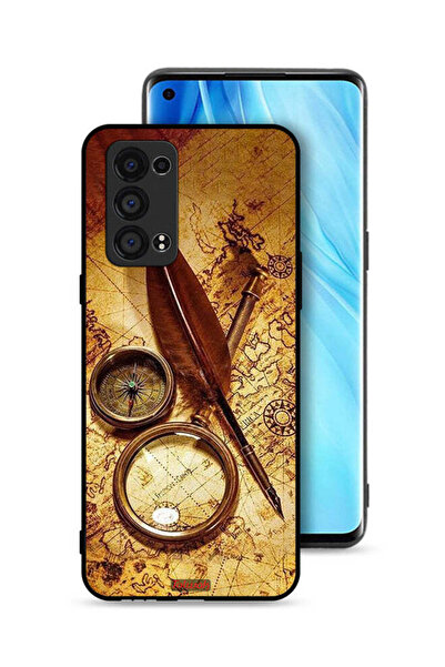 Tolwak غطاء حماية لهاتف Oppo Reno6 Pro Plus 5G بتصميم بوصلة عتيقة