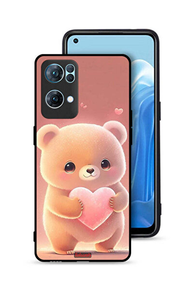 Tolwak غطاء حماية لهاتف Oppo Reno7 Pro 5G برسومات باندا صغيرة لطيفة تحمل قلبًا