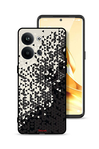 Tolwak غطاء حماية لهاتف Oppo Reno9 5G بنمط مثلث فني رقمي