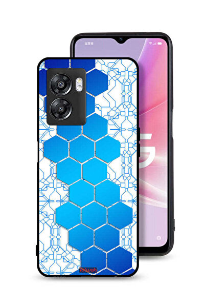 Tolwak غطاء حماية لهاتف Oppo A57 5G بشعار شبكة أيقونات سداسية الأضلاع