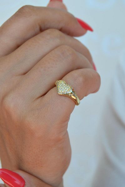 Sacce Scarves&Accessories Heart Model Zircon Stone Little Finger Ring