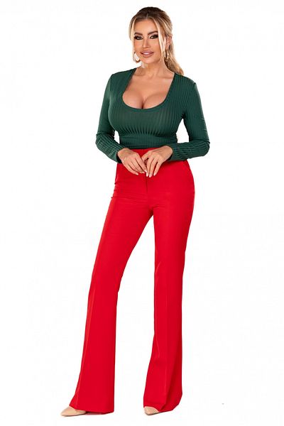 Atmosphere Fashion Red flared pants