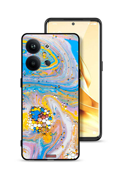 Tolwak غطاء حماية لهاتف Oppo Reno9 5G بتصميم جواهر تجريدية ملونة