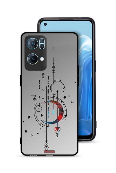 Tolwak غطاء حماية لهاتف Oppo Reno7 Pro 5G بنمط فني القمر والسهام