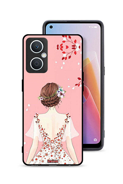Tolwak غطاء حماية لهاتف Oppo A96 5G (الصين) بتصميم فتاة واقفة
