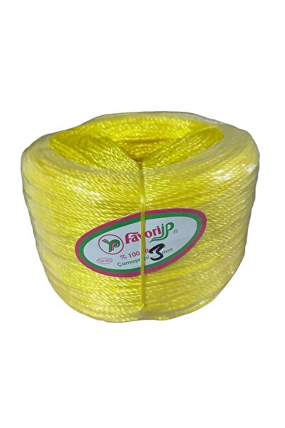Favori İp Halat FH03 PP Naylon Burgulu Örgü Çamaşır İpi - Sarı - 100 Metre - ...