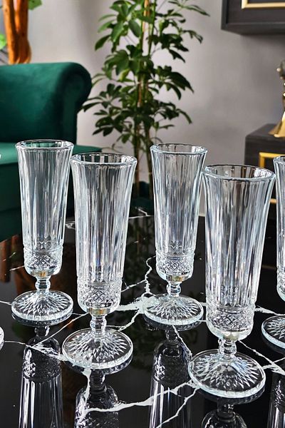 ORTAKÖY CENNETİ Standing Coffee Side Water Glass 6 Ad |   Soft Drink Flute Glass |   Coffee Presentation Cup