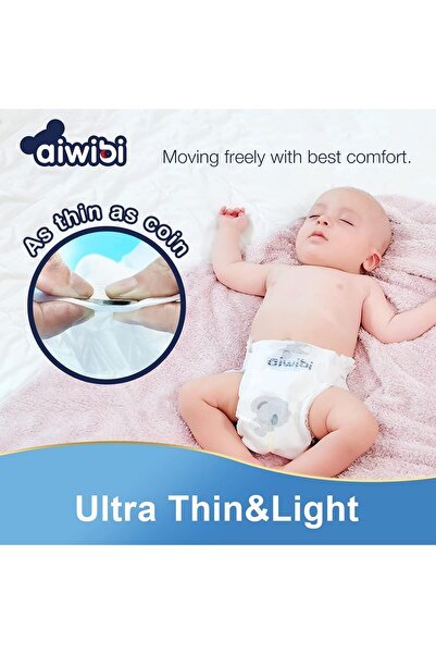 Aiwibi Series Premium Baby Diapers Size 3 (Medium, 6–11kg) – Ultra Soft, High Absorption, Hypoal