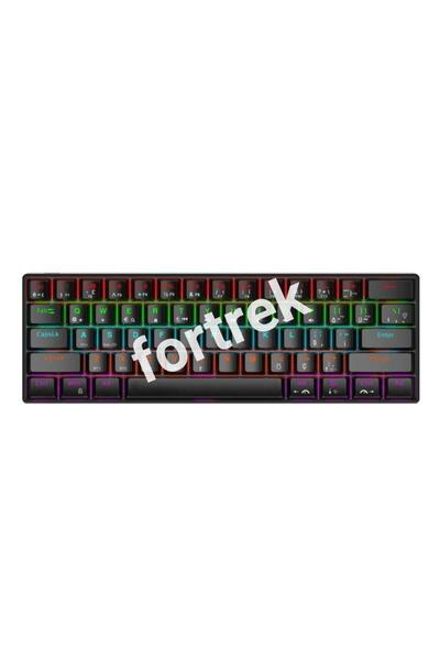 fortrek Trol Blue Switch Rgb Oyun Klavyesi Gaming Mekanik 62 Tuşlu 18 Rgb Kb-610