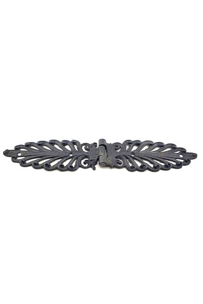 MBB ETİCARET Antique Style Decorative Brass Leaf Pattern Hinge - 55x265 mm, Oxide