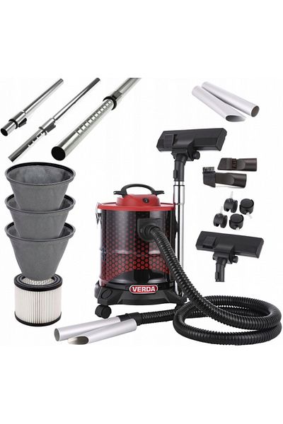 VERDA Aspirator de cenușă 1650W 20L cu 3 filtre SN184