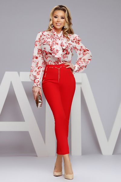 Atmosphere Fashion Red pants with chains