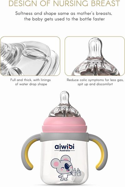 Aiwibi Baby Feeding Bottle 240ml, Green