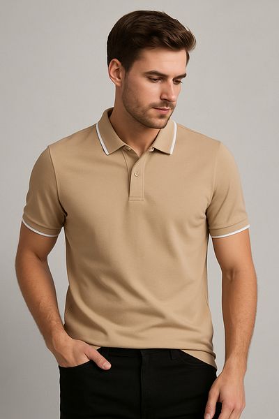 LACİVERTMEN Ανδρικό μπλουζάκι Navy Blue Men 2118 PREMIUM ΡΙΓΕ ΠΟΛΟ ΓΙΑΚΑ REGULAR FIT
