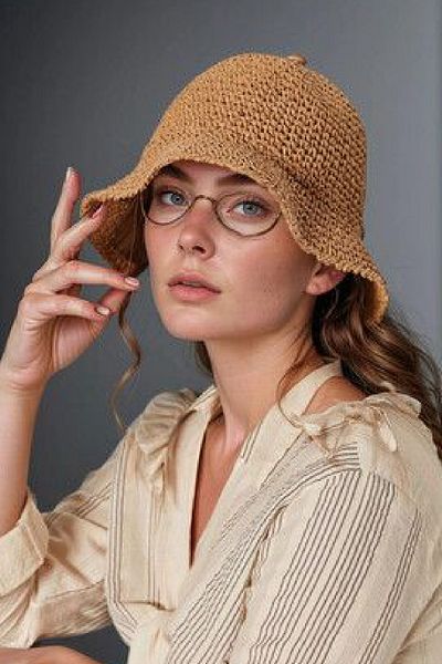 Neşeli Butik Women Camel Straw Hat Nbmht03