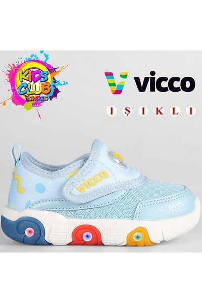Vicco Sort Lighted Orthopedic Children's Sports Shoes Blue