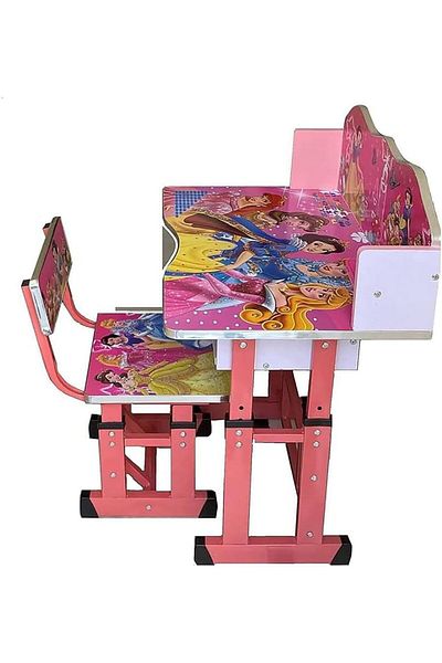 AGD Height Adjustable Kids Learning Desk Study Table Chair Study Table for Kids 2-11 Years Old (Pink