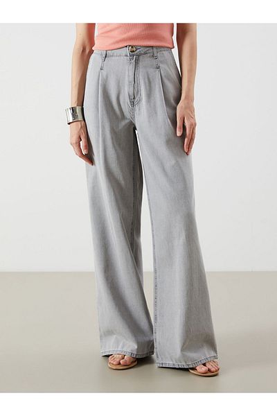 LC Waikiki Jeans Gray Wideleg Women's Jean Pants