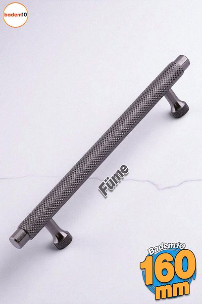 Badem10 Mâner Martin din metal afumat 160 mm Sertar de mobilier Dulap de bucătărie Dulap Mânere moderne pentru uși Model