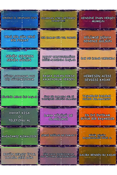 Hayal Poster Karışık Duvar Yazıları 24lü 1003 Retro Ahşap Poster