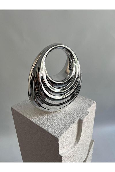 Mia Collection Βραδινό φόρεμα Forza Μοντέλο Τσάντα αρραβώνων Ασημί