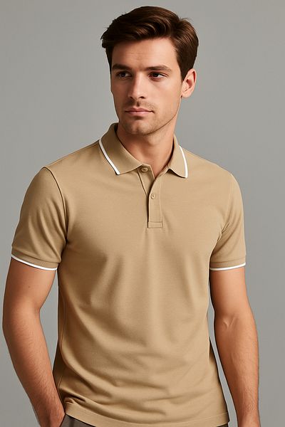 UOMOPARK ΑΝΔΡΙΚΟ T-SHIRT 2118 PREMIUM ΡΙΓΕΣ POLO LAPEL REGULAR FIT