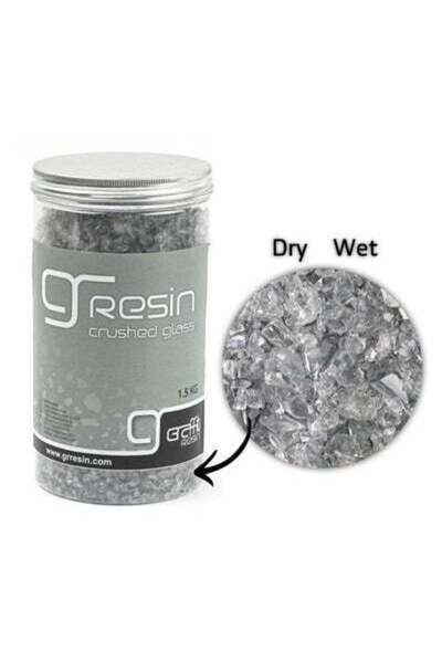 Graffiti Resin كسر زجاج اسود ناعم 1.5كغ