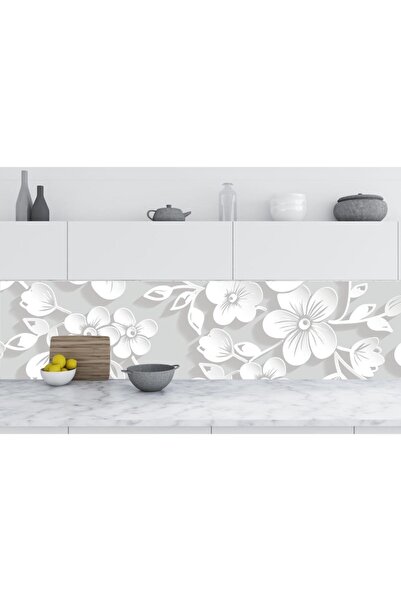 Rabadon Mutfak Tezgah Arası Kaplama Mermer Desenli Yapışkanlı Folyo Fayans Ka...