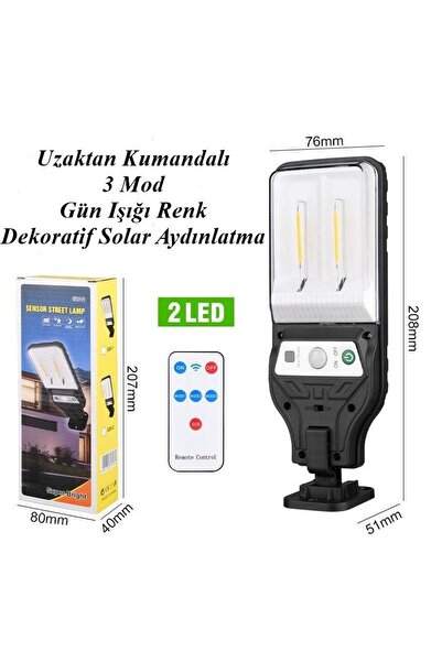 gaman Güneş Enerjili Sensörlü Dış Mekan Lamba - 2'ledli Sokak, Bahçe, Garaj G...