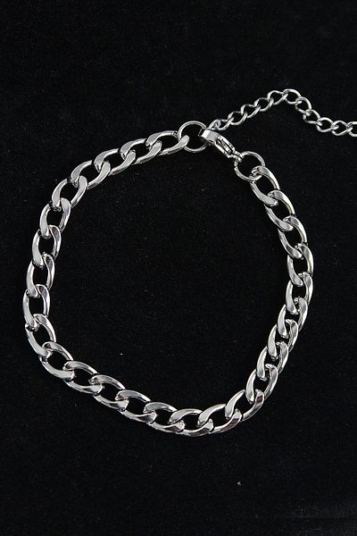 Clariss 316L Steel Thick Classic Model Silver Color Men's Bracelet