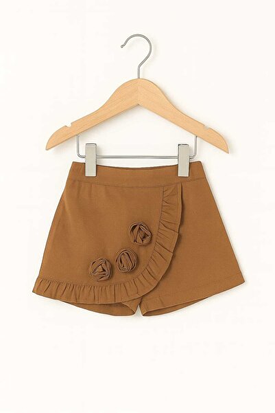 BABİDO Girl's 2-Piece Combination Cotton Buluz Shorts with Skirt